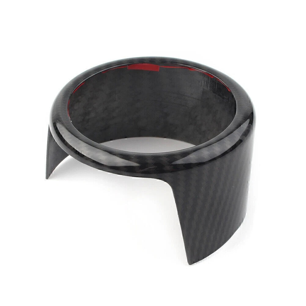 Front Grille Grill Logo Emblem Ring For Alfa Romeo Stelvio 2017-22 Carbon Fiber