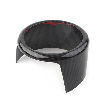 Front Grille Grill Logo Emblem Ring For Alfa Romeo Stelvio 2017-22 Carbon Fiber