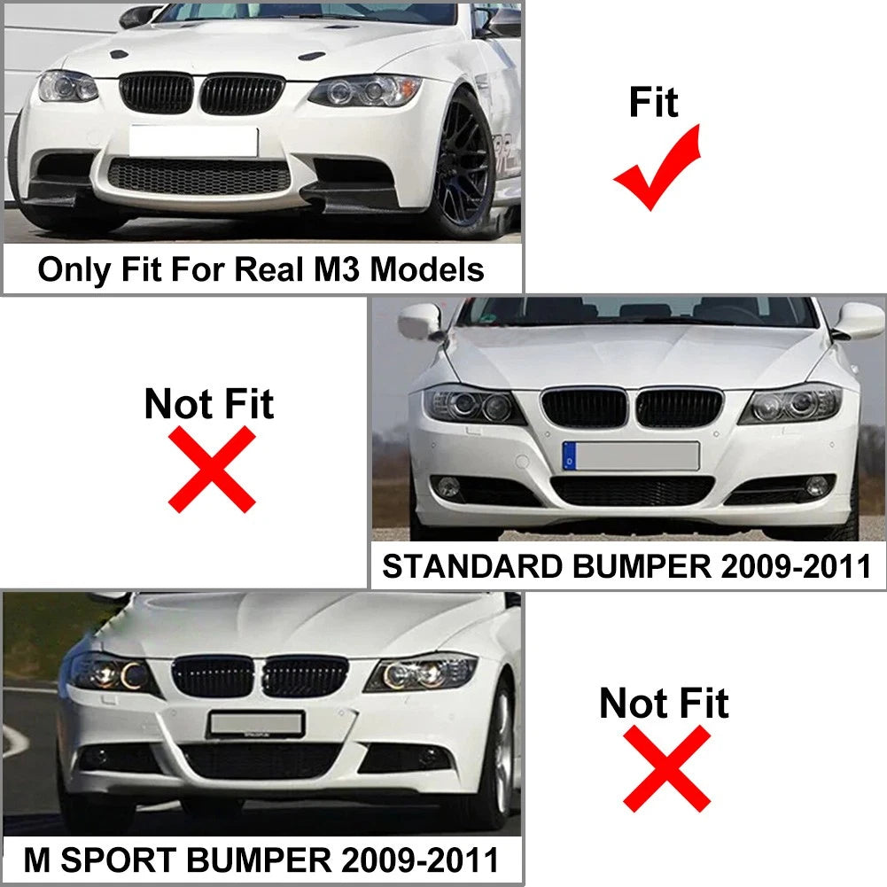 Front Bumper Spoiler Splitter Lip Kit For BMW E90 E91 E92 E93 M3 2006-2013