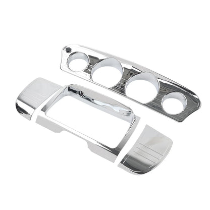 Tri Line Gauge Stereo Accent Trim Cover For Harley Touring Electra Street Glide