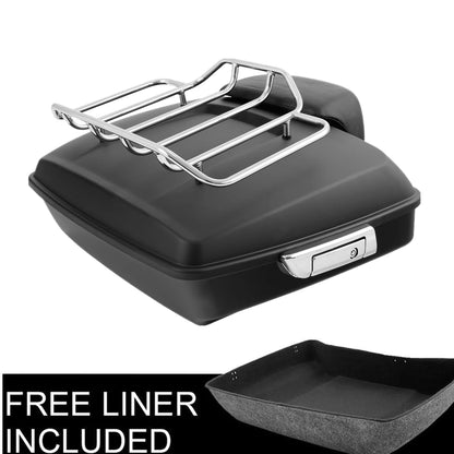 Matte Chopped Trunk Backrest Mount Rack Fit For Harley Electra Glide 09-13