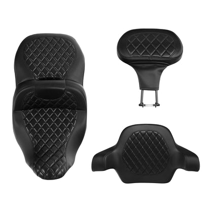 Driver Passenger Seat & Backrest Fit For Harley Touring Road Glide King 14-23 22