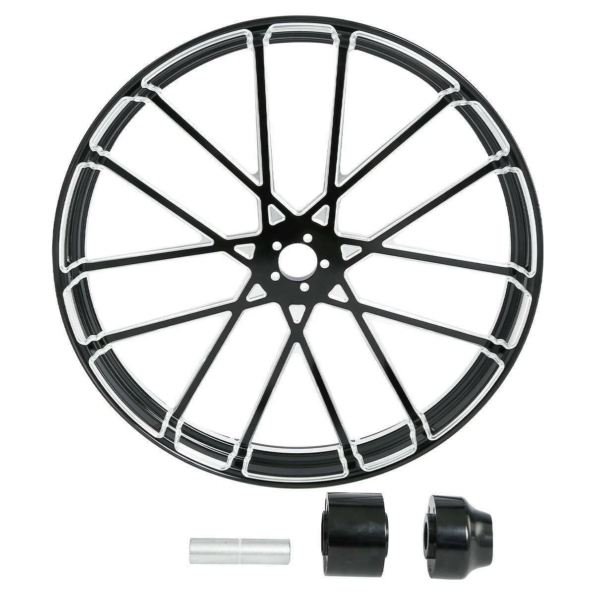 23''X3.5'' CNC Front Wheel Rim Hub Single Disc Fit For Harley Touring 97-21 20