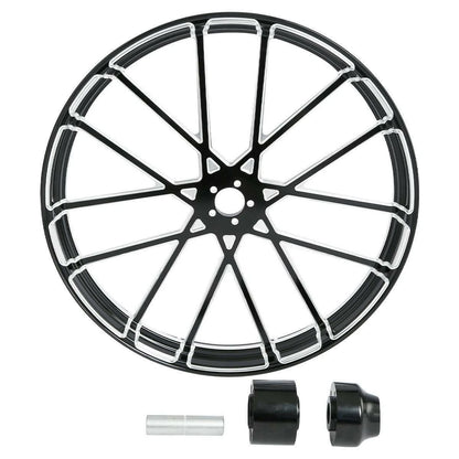 23''X3.5'' CNC Front Wheel Rim Hub Single Disc Fit For Harley Touring 97-21 20