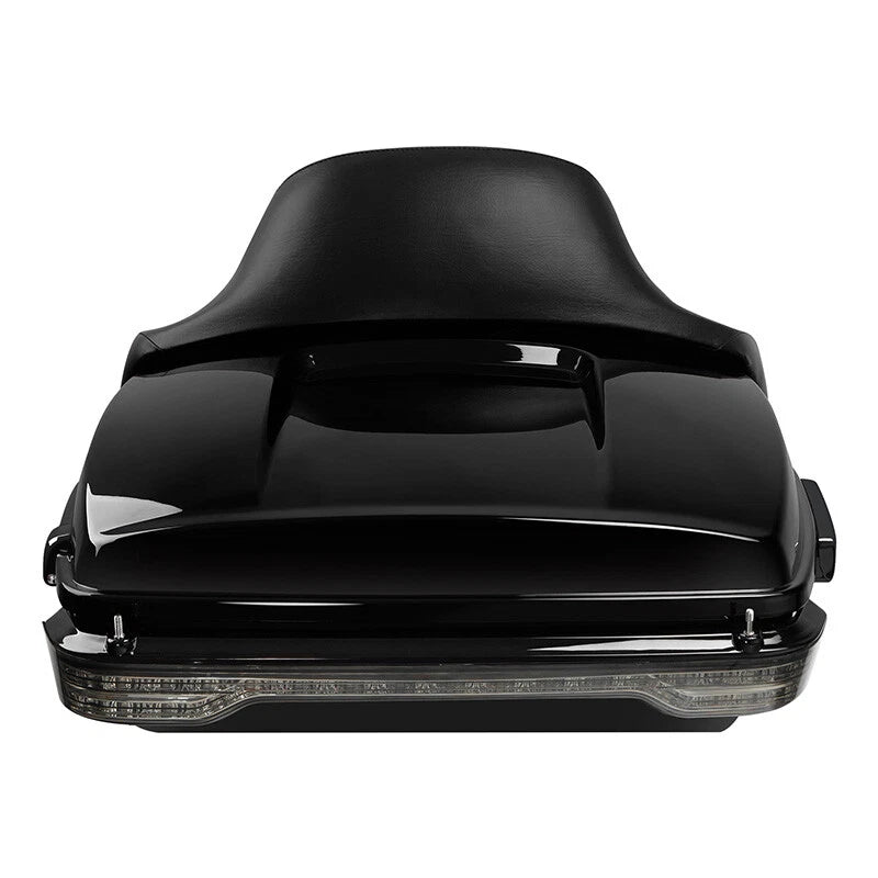 Black Chopped Trunk Pad Tail Light Mount Rack For Harley Davidson Touring 14-Up