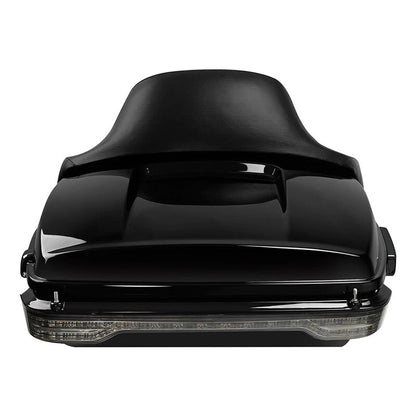 Black Chopped Trunk Pad Tail Light Mount Rack For Harley Davidson Touring 14-Up