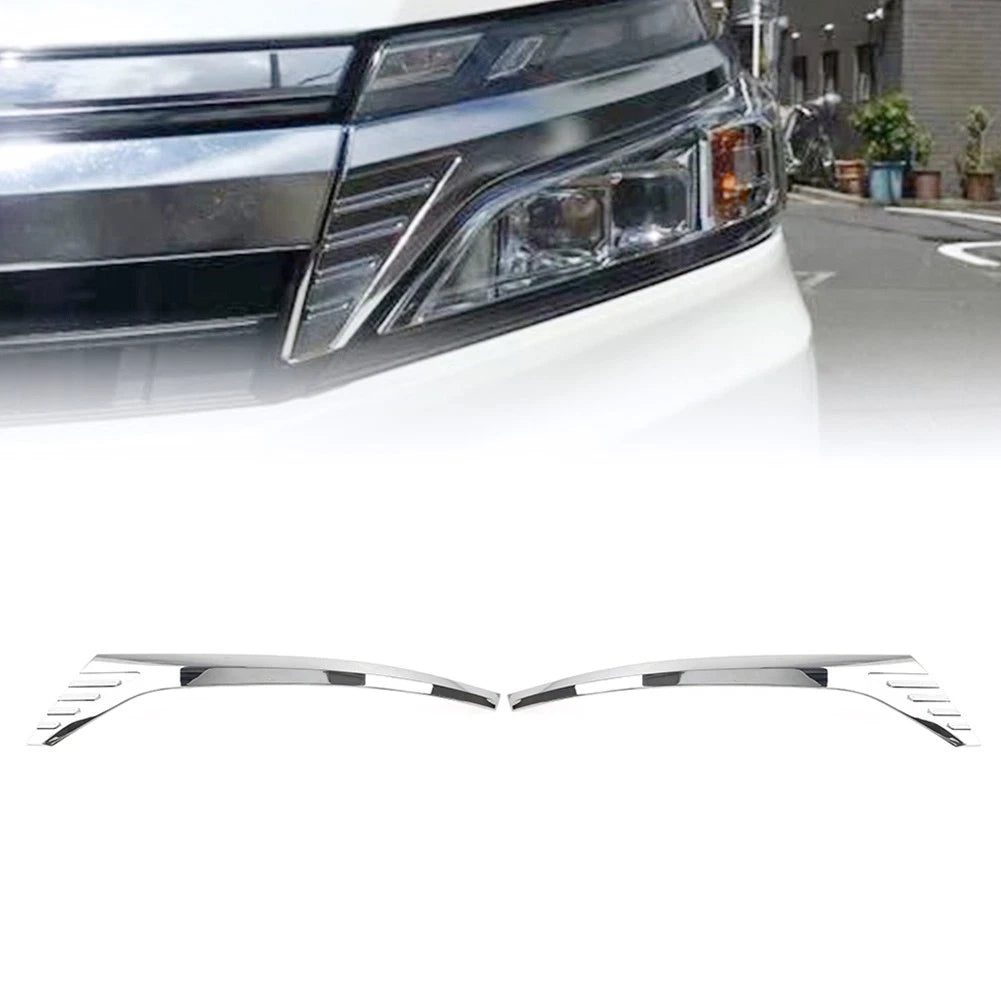 Headlight Lamp Light Trim ABS Chrome Fit for Toyota Voxy R80 2018 2019 2020 2pcs