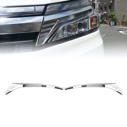 Headlight Lamp Light Trim ABS Chrome Fit for Toyota Voxy R80 2018 2019 2020 2pcs