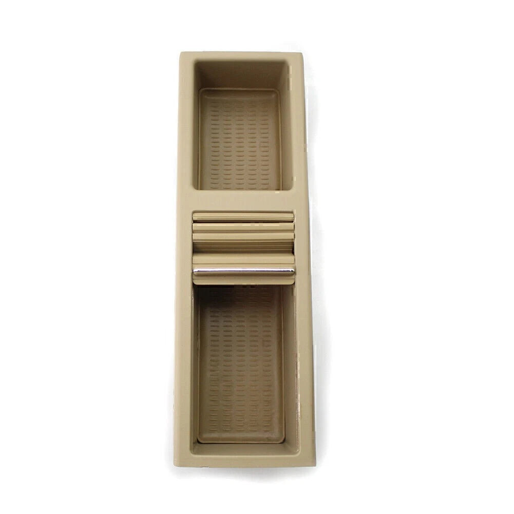 Front Center Console Storage Box Drink Cup Holder for BMW E46 3 Series Beige