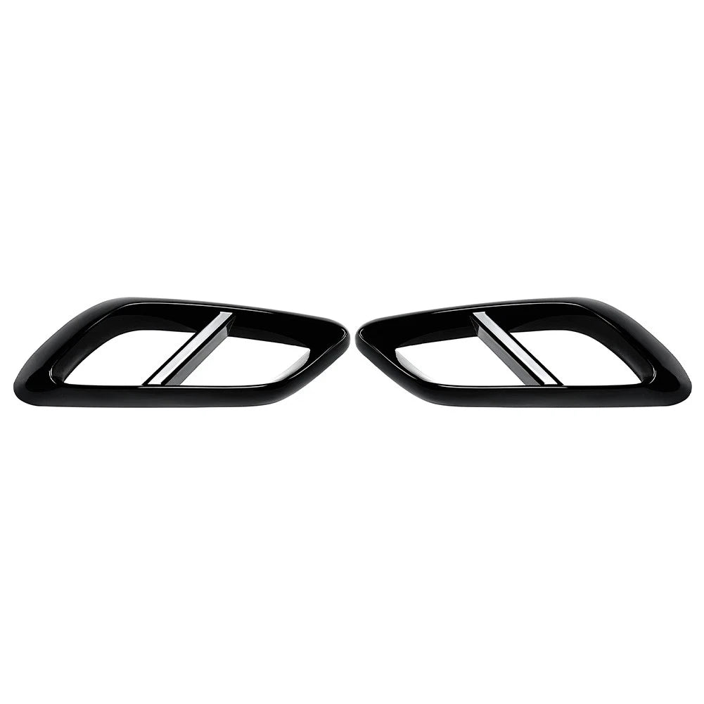 Rear Throat Exhaust Pipe Cover For Mercedes Benz E Class W214 2024+ Glossy Black