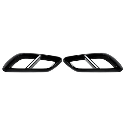 Rear Throat Exhaust Pipe Cover For Mercedes Benz E Class W214 2024+ Glossy Black