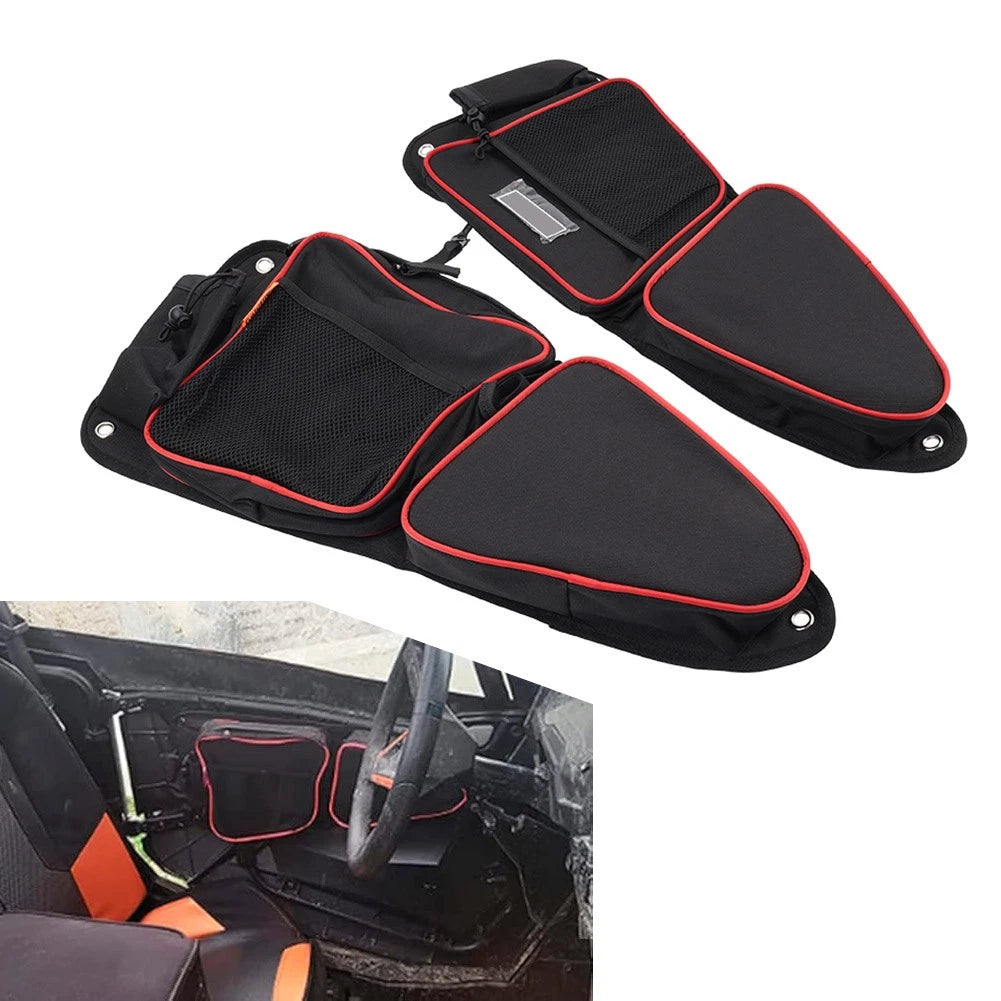 US For Polaris RZR XP 4 1000 Turbo S 900 Front Side Door Storage Bags W/Knee Pad