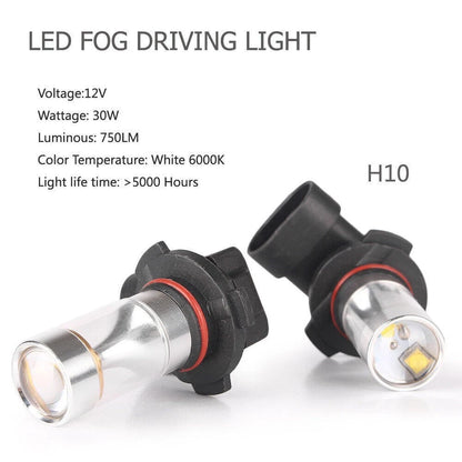 30W H10 6000K DRL LED Fog Lights Driving Lamp  Super  Bulbs High Power White