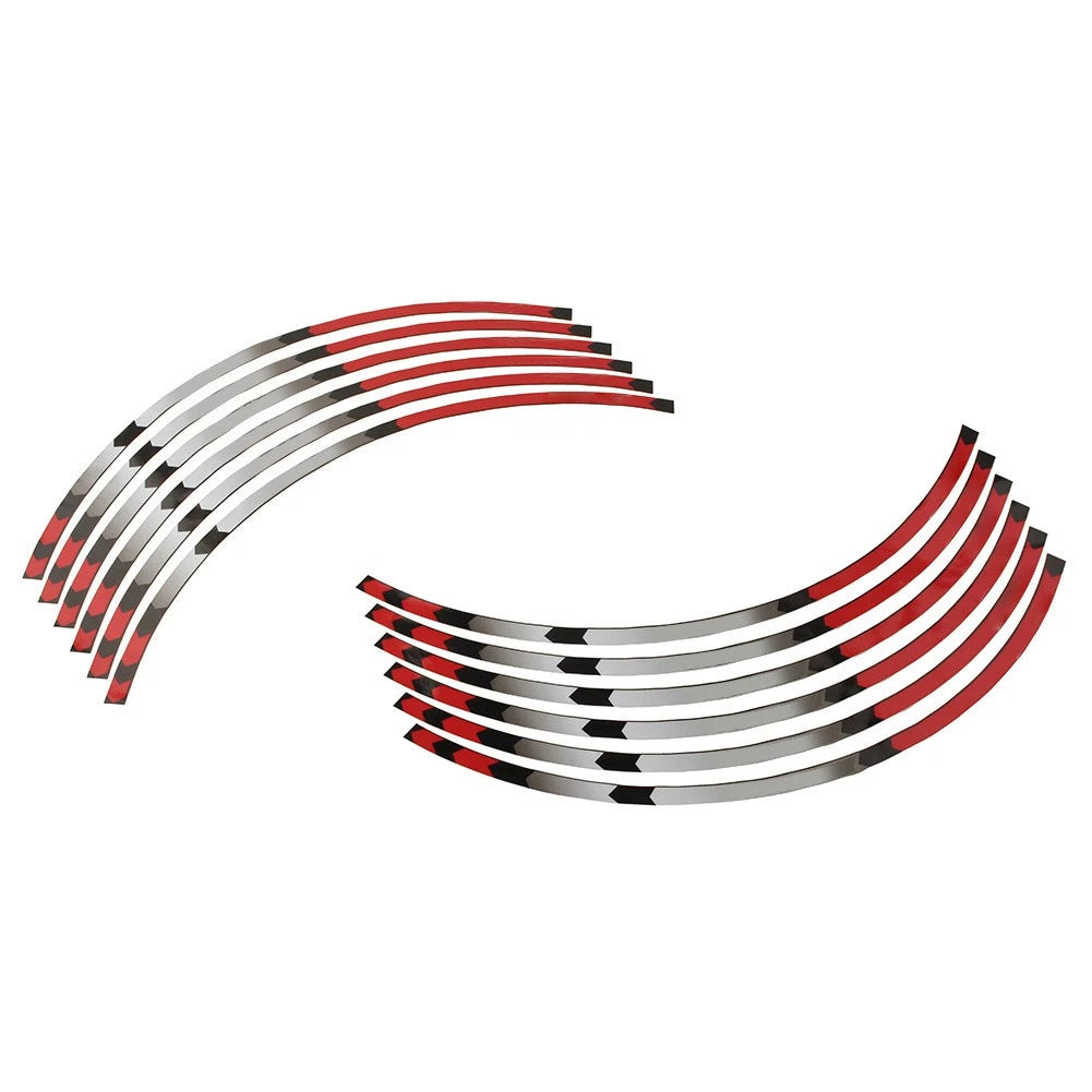 17'' Stripes Wheel Decals Tape Stickers For SUZUKI DRZ DR-Z 400SM 05-19 Red