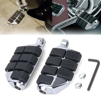 Motorcycle Foot Rest Pegs Dually Iso Pegs For Harley Male Mount Touring Chrome
