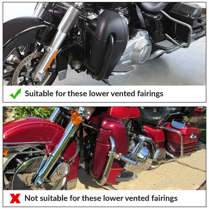 Lower Vented Fairings 6.5'' Speakers Grills Pods For Harley Street Glide 1988-13
