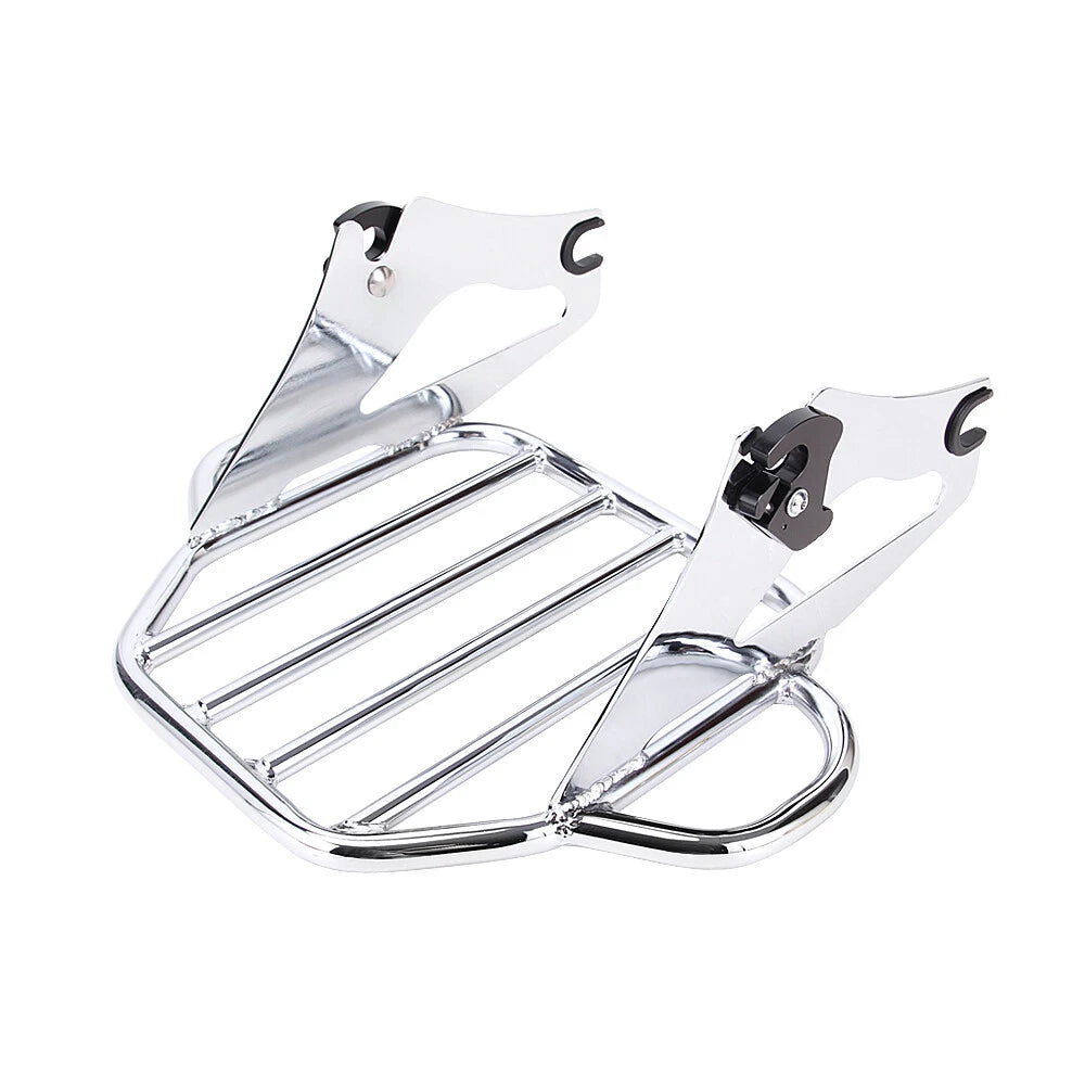 Chrome Detachable Two Up Tour Pack Pak Luggage Rack For Harley Touring 2009-2022