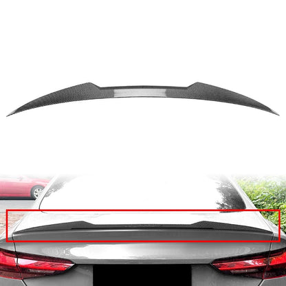 Carbon Look Rear Trunk Lip Spoiler Tail Wing For Audi A5 F5 Sportback 2017-2024