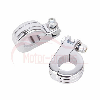 1.25" Foot Pegs Footrest Mount Kits For Harley Sportster Dyna Highway Bar Chrome