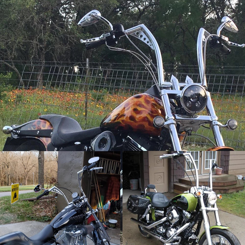 16" Rise Ape Hanger Handlebar For Harley Sportster Softail Dyna Fatboy FLST FXST