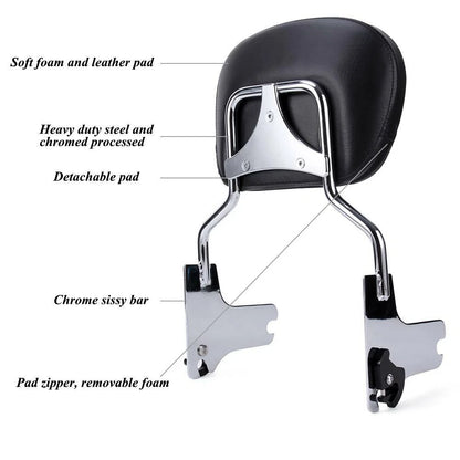 Backrest Sissy Bar For Harley Touring Road King Street Electra Glide 1997-2008