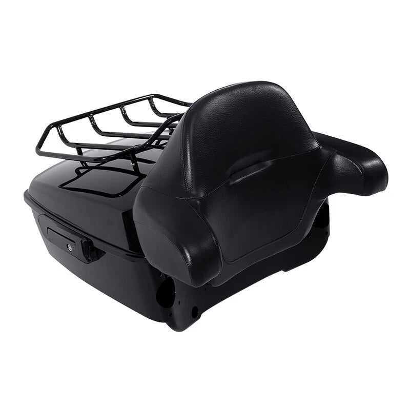 King Trunk Backrest Solo Mount Rack Fit For Harley Electra Road Glide 2014-26 US