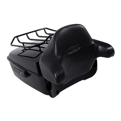 King Trunk Backrest Solo Mount Rack Fit For Harley Electra Road Glide 2014-26 US