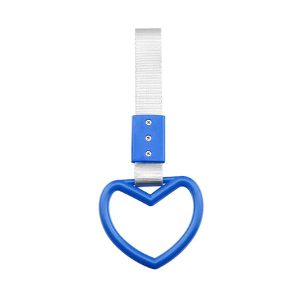 24.5cm Heart JDM Tsurikawa Ring Train Bus Handle Hand Strap Drift Charm Tool US