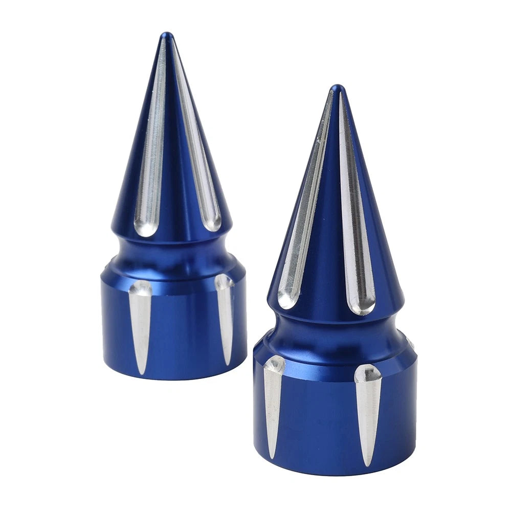 Front Axle Cap Nut Cover 3.6" For Harley Softail 07+ Dyna 08+ Street Glide Blue