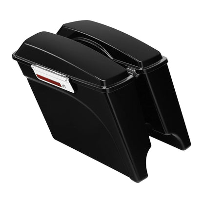 Stretched Hard Saddlebags LED Rear Fender System For Harley Electra Glide 93-08