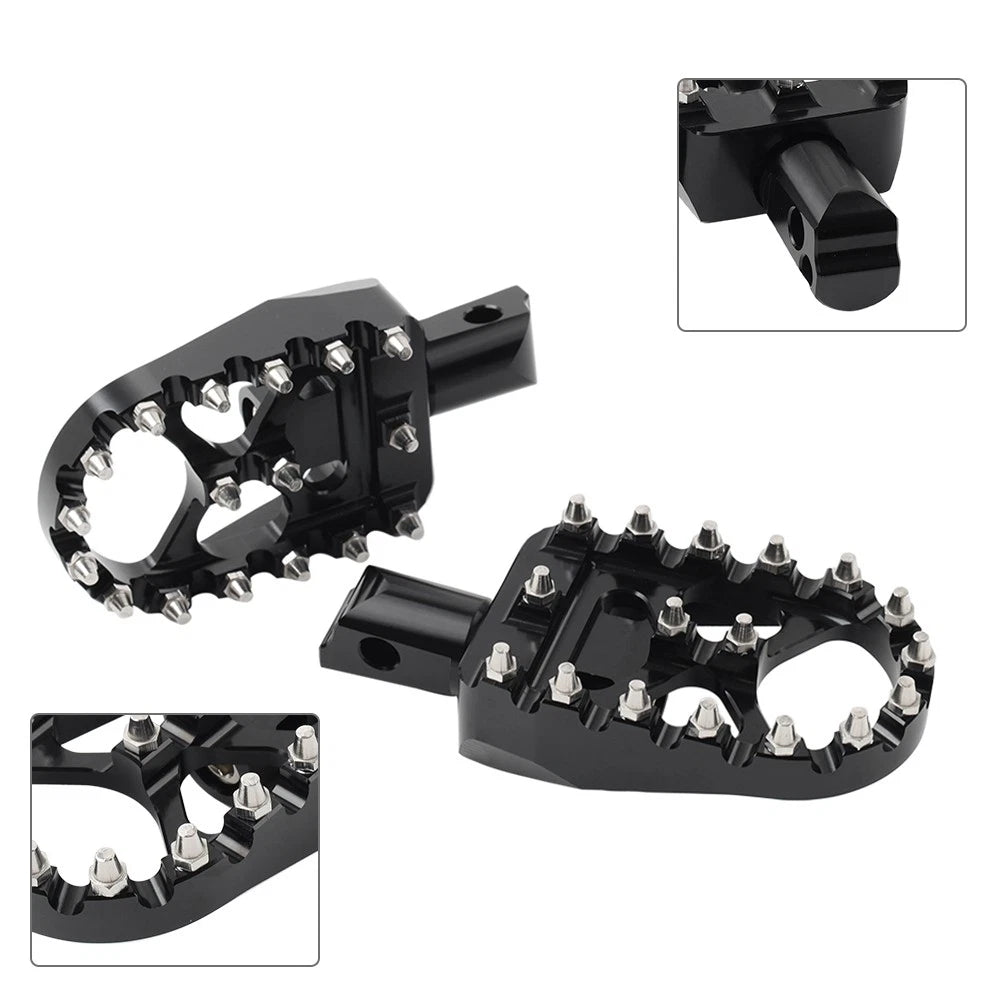 Rear Black  FootPeg Passenger Pedal For Harley FXBB FXLR FXLRS FXLRST FXST FLSB