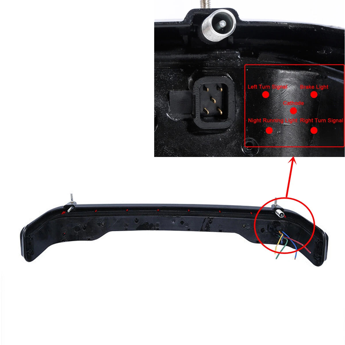 King Trunk Brake LED Tail Light Top Rack Fit For Harley Road Glide King 2014-Up