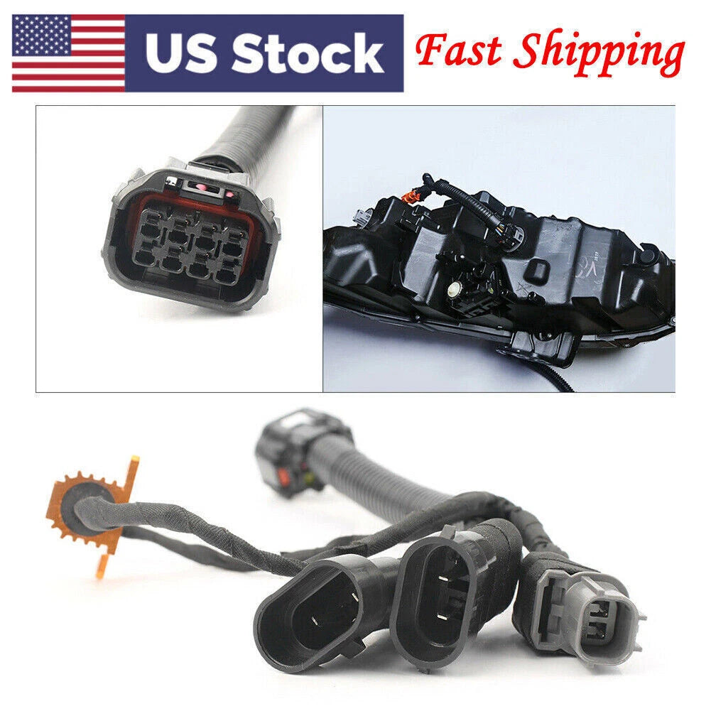 For Honda Civic Touring Type R LED Headlight Adapter Harness Halogen Touring US