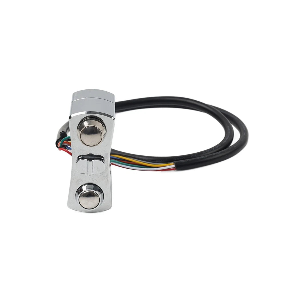 1" Handlebar Control Switch Horn Turn Signal Light Chrome For Harley Bobber