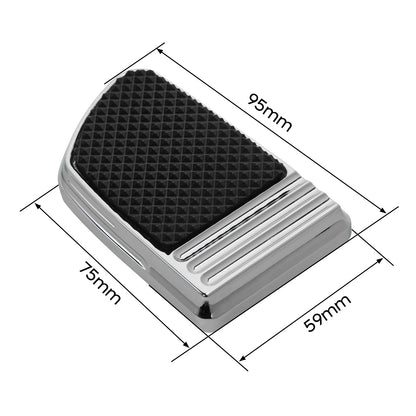 Chrome Brake Pedal Pad Fit For Harley Dyna 93-17 Softail 84-17 SportsterXL 14-22