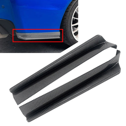 Carbon Fiber Pattern Rear Bumper Side Aprons Spats For Suabru WRX STI VA 2015-21