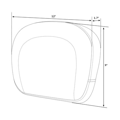 Black Rear Passenger Backrest Pad & Mount Brackets Fit For Harley Touring Glide