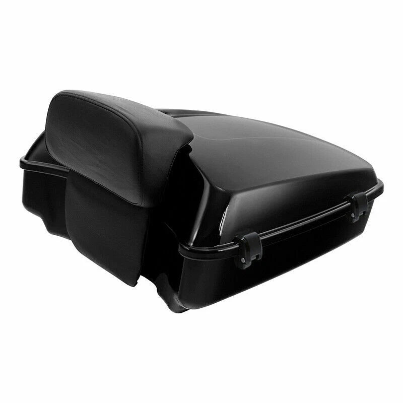 Chopped Trunk Pad Mount Rack Fit For Harley Touring Street Road Glide King 97-08