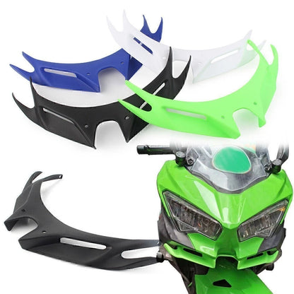 1PC Front Aerodynamic Winglet Fit Kawasaki Ninja 250 Ninja 400 2018-2023 BLK
