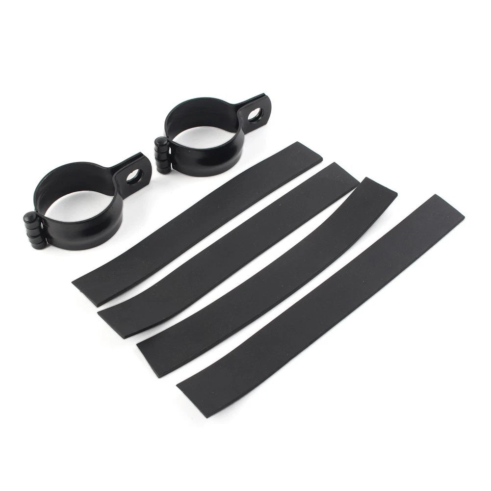 2Pcs Motorcycle Front Fork Clamp Turn Signal Light Mount Bracket Holder Black