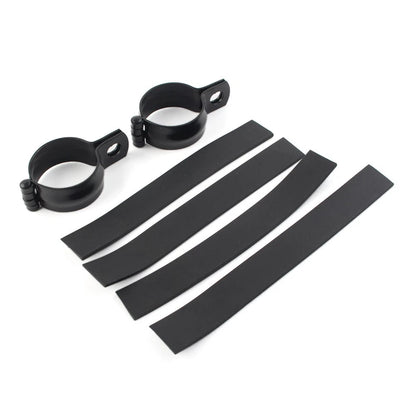 2Pcs Motorcycle Front Fork Clamp Turn Signal Light Mount Bracket Holder Black