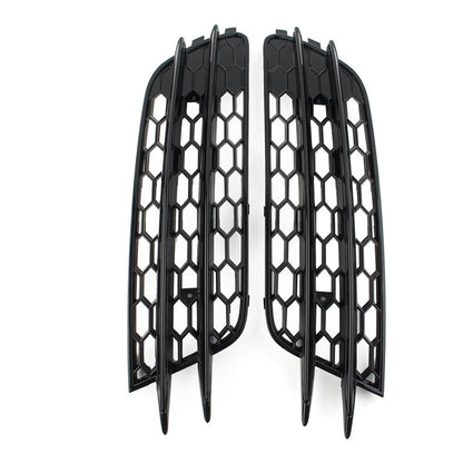 1 Pair Front Bumper Honeycomb Mesh Fog Light Grille Cover For Audi A6 C7 Sedan