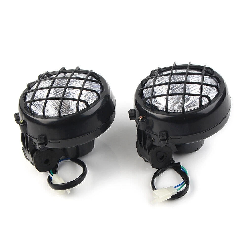 1Pair Lens Grill Headlight Lamp For Yamaha Banshee 1987-2006 2005 ATV 4 Wheel US