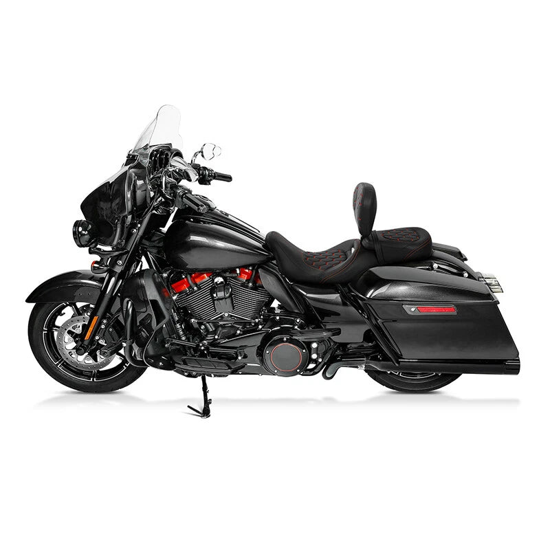 Driver Passenger Seat Rider Backrest Pad For Harley Street Road Glide 2009-23 22