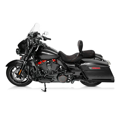 Driver Passenger Seat Rider Backrest Pad For Harley Street Road Glide 2009-23 22