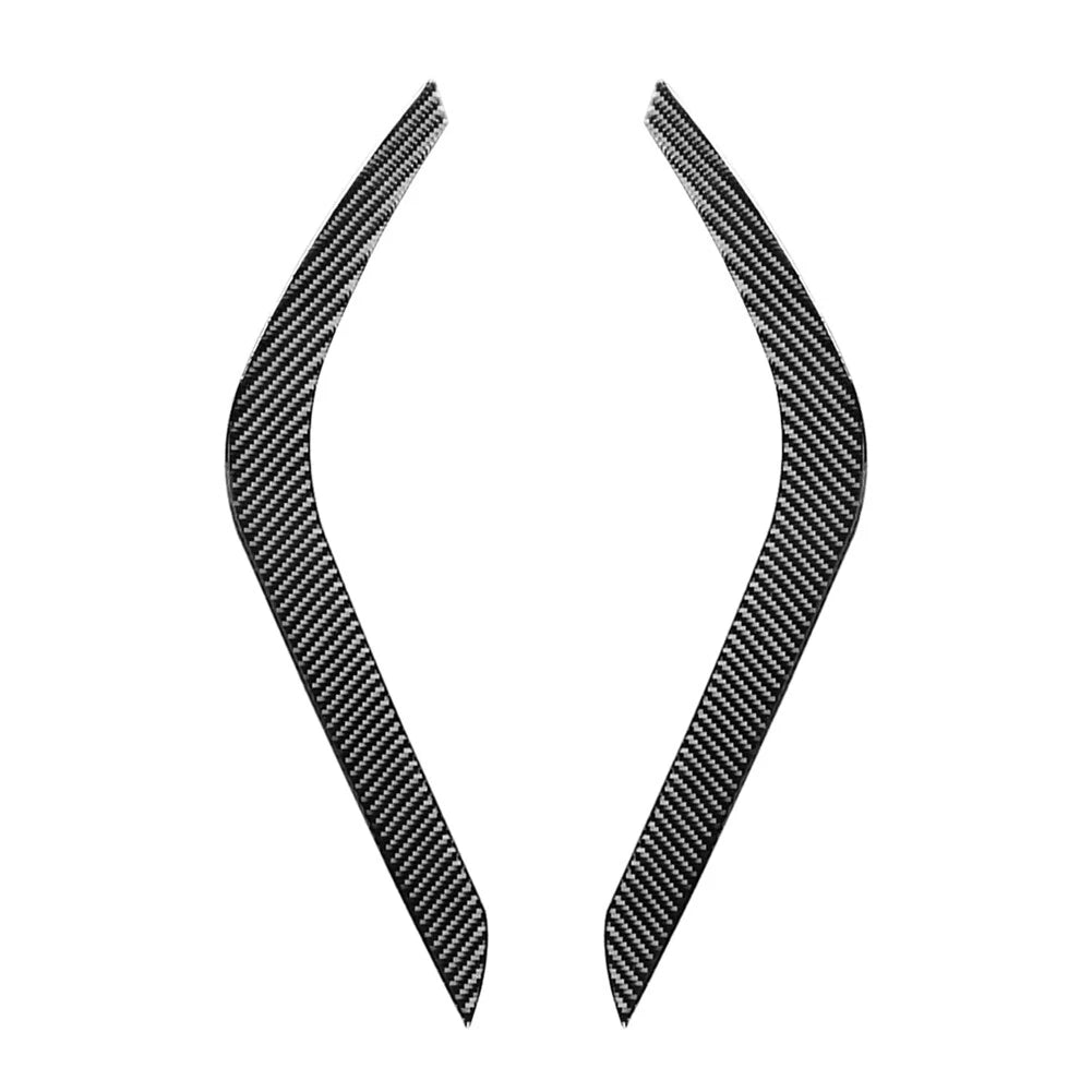 Headlight Eyelids Eyebrow Cover Trim Fit TOYOTA Tundra 14-21 Carbon Fiber Black