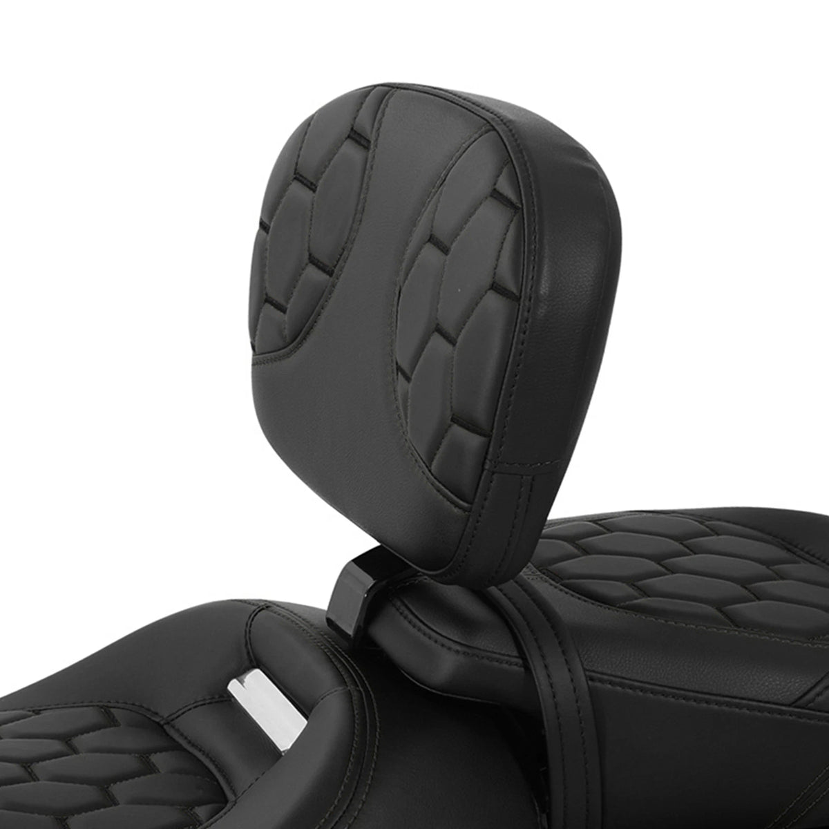 Black Front Rider Driver Backrest Pad Fit For Harley Street Road Glide 09-23 22
