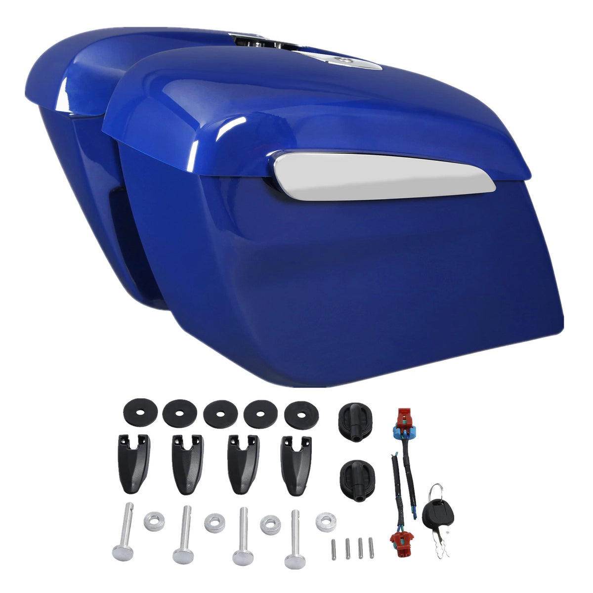 Hard Saddlebags Fit For Indian Chieftain 19-25 Roadmaster Dark Horse 20-25 Blue