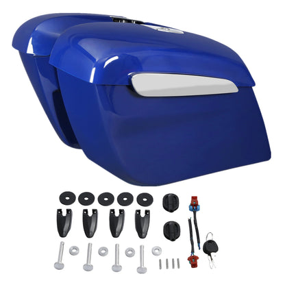 Hard Saddlebags Fit For Indian Chieftain 19-25 Roadmaster Dark Horse 20-25 Blue