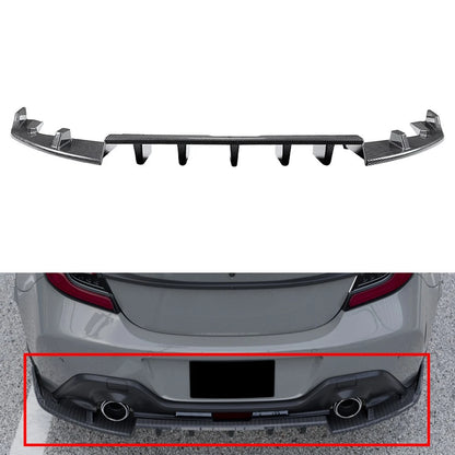 Carbon Fiber Black Rear Bumper Diffuser Lip For Subaru BRZ For Toyota GR86